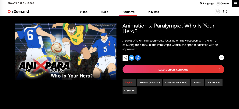 Animation x Paralympic: Who Is Your Hero? - Special Programs - TV