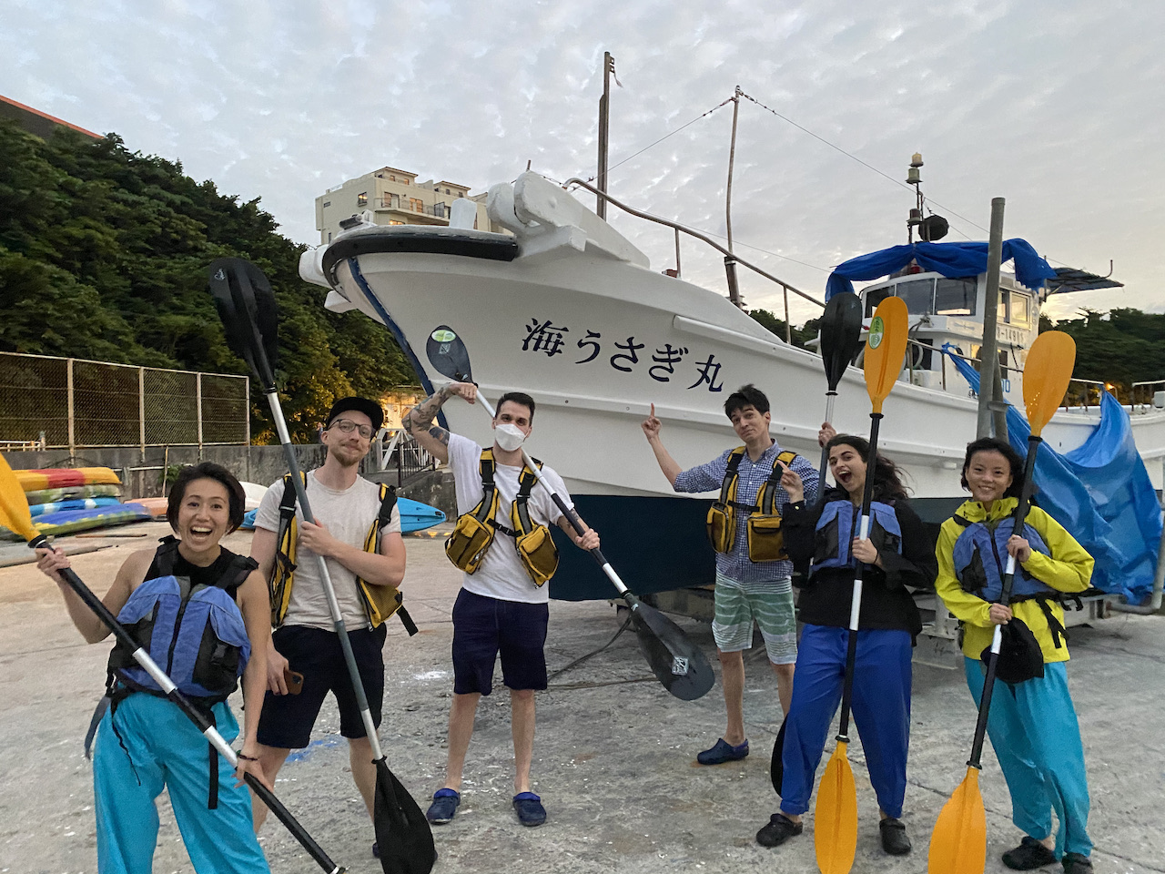 picture of the Humble Bunny culture, working and playing off-site in Okinawa
