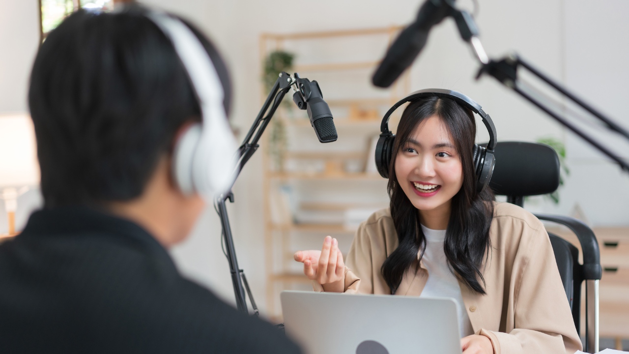 Japanese brand marketer creating podcast in Japan