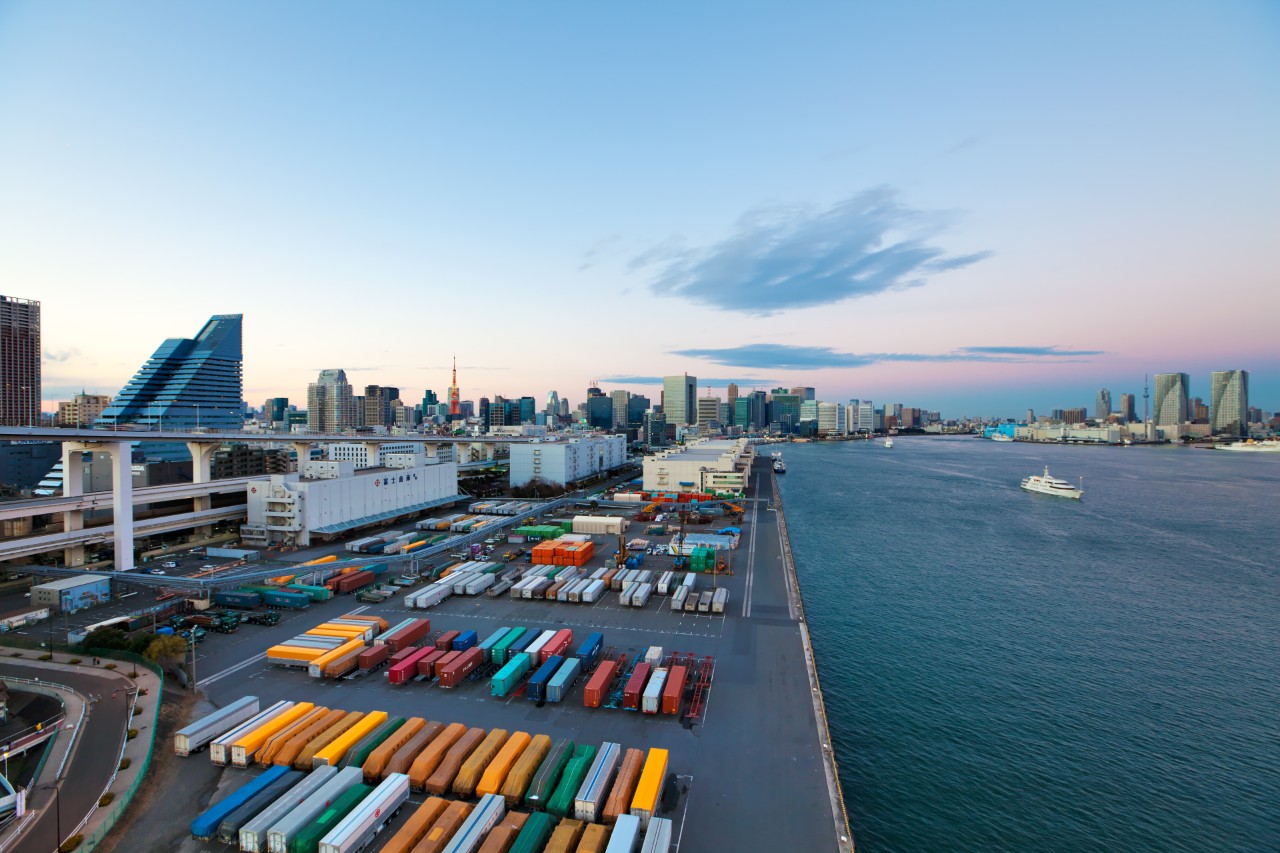 Japanese port used for Japan freight and logistics industry