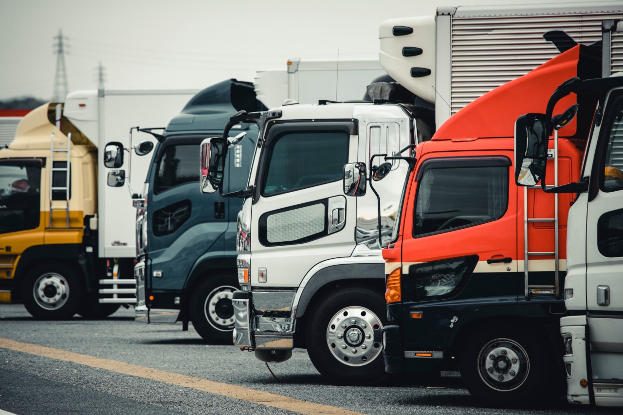 Parked road freight vehicles operating in Japan logistics market
